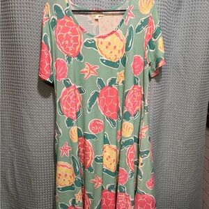 Simply Southern Topsail Turtle Print Tassel Dress.